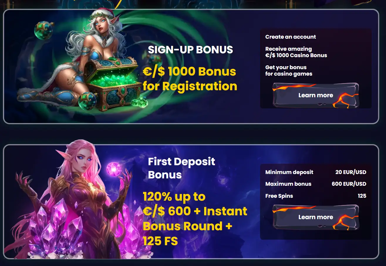 Welcome Bonuses & Promotions for Ireland