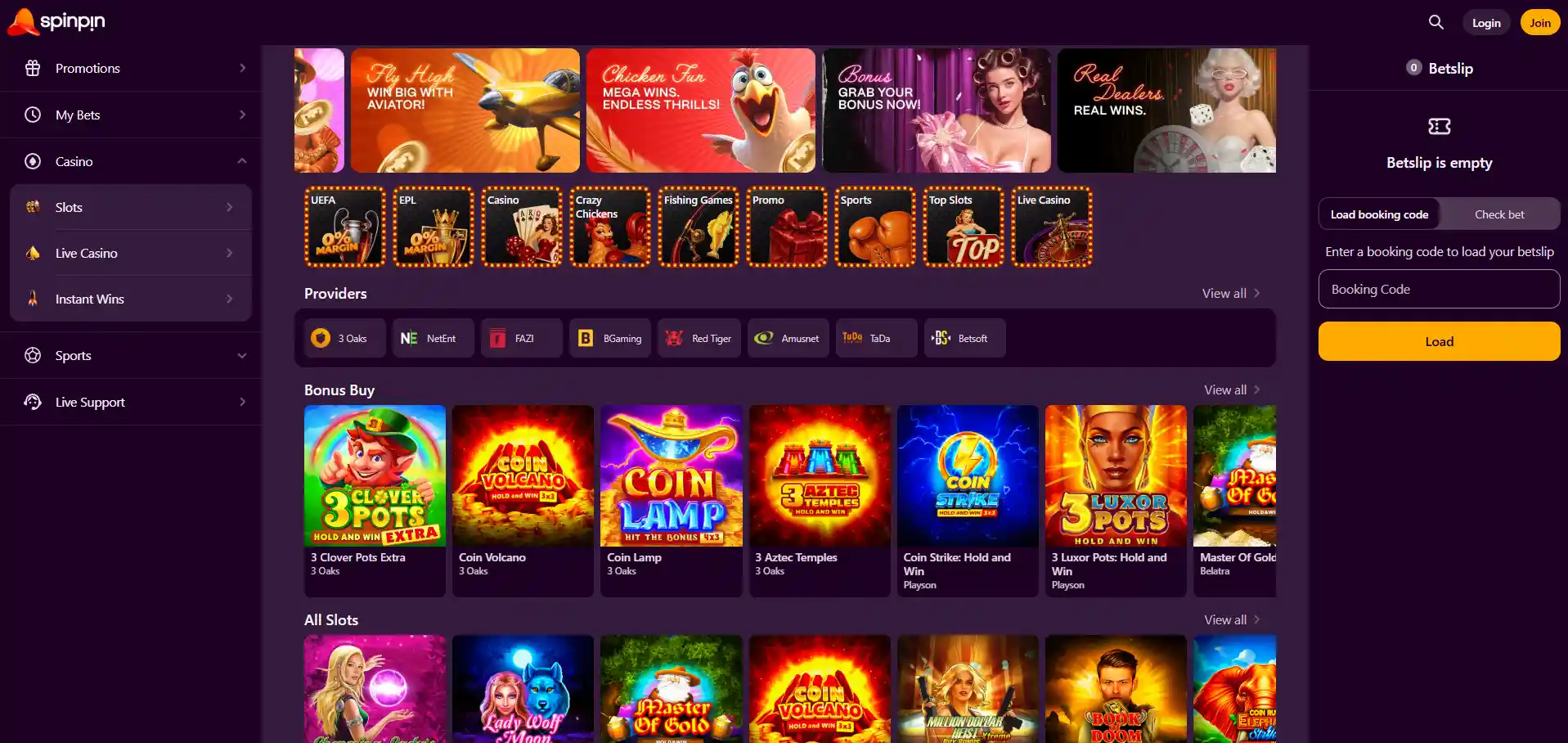 SpinPin Casino Review